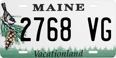 ME license plate 2768VG