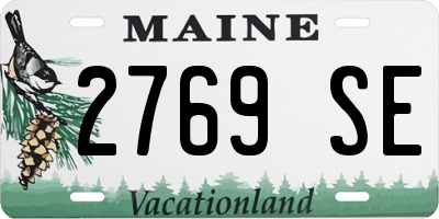 ME license plate 2769SE