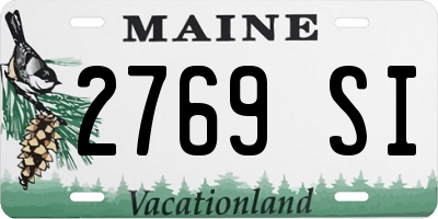 ME license plate 2769SI