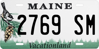 ME license plate 2769SM