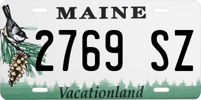 ME license plate 2769SZ