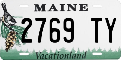 ME license plate 2769TY
