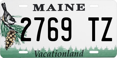 ME license plate 2769TZ