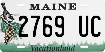 ME license plate 2769UC