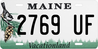 ME license plate 2769UF