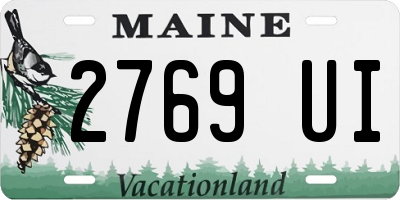 ME license plate 2769UI