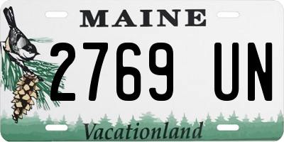 ME license plate 2769UN