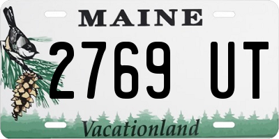 ME license plate 2769UT
