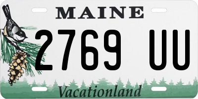ME license plate 2769UU