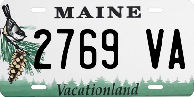ME license plate 2769VA