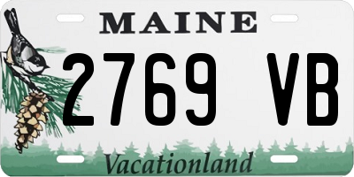 ME license plate 2769VB