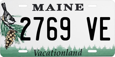 ME license plate 2769VE
