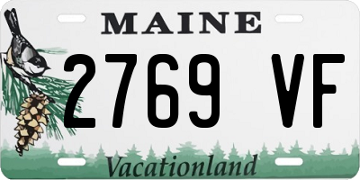 ME license plate 2769VF