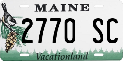 ME license plate 2770SC