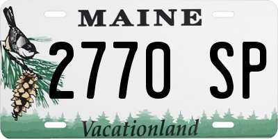 ME license plate 2770SP