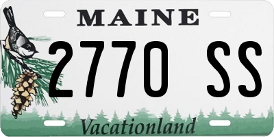 ME license plate 2770SS