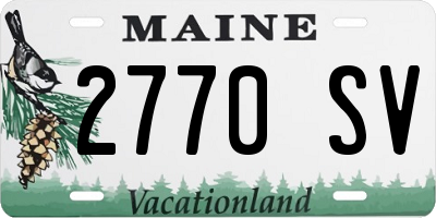 ME license plate 2770SV