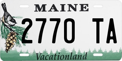 ME license plate 2770TA