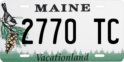 ME license plate 2770TC