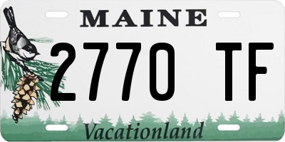 ME license plate 2770TF