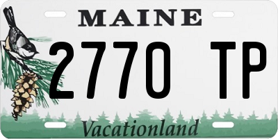 ME license plate 2770TP