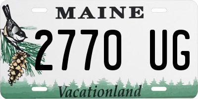 ME license plate 2770UG