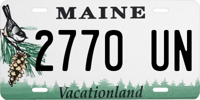 ME license plate 2770UN