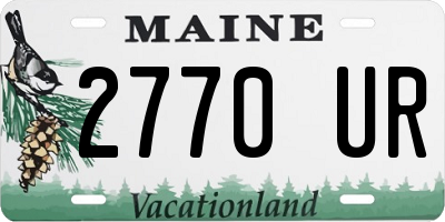 ME license plate 2770UR