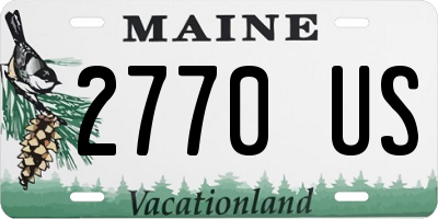 ME license plate 2770US
