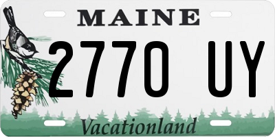 ME license plate 2770UY