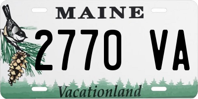 ME license plate 2770VA