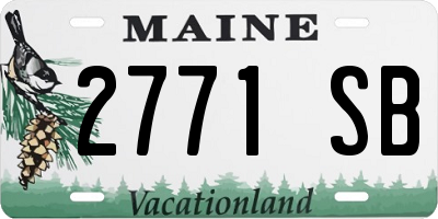 ME license plate 2771SB