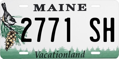ME license plate 2771SH