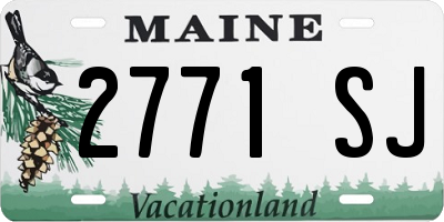 ME license plate 2771SJ