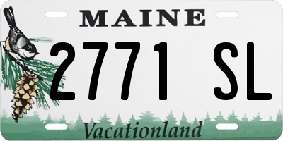 ME license plate 2771SL