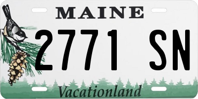 ME license plate 2771SN