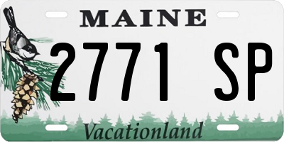 ME license plate 2771SP