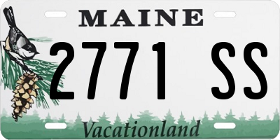 ME license plate 2771SS