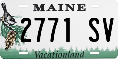 ME license plate 2771SV