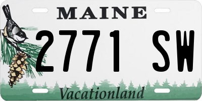 ME license plate 2771SW