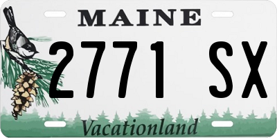 ME license plate 2771SX
