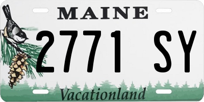 ME license plate 2771SY