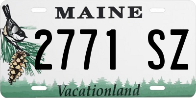 ME license plate 2771SZ