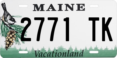 ME license plate 2771TK