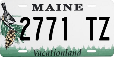 ME license plate 2771TZ