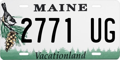 ME license plate 2771UG