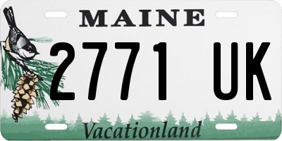 ME license plate 2771UK
