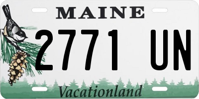 ME license plate 2771UN