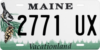 ME license plate 2771UX