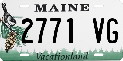 ME license plate 2771VG